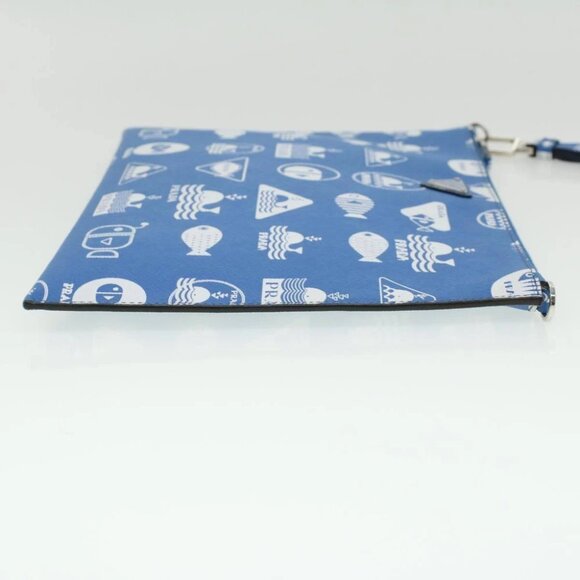 PRADA Shoulder Bag Safiano Leather Light Blue Auth ar8307V - Picture 6 of 15